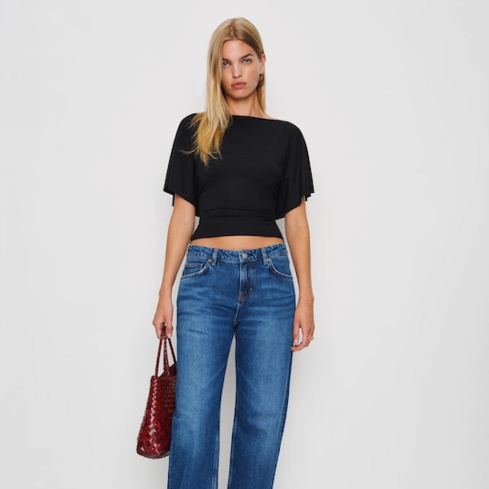 Reformation Avery Knit Top in Black